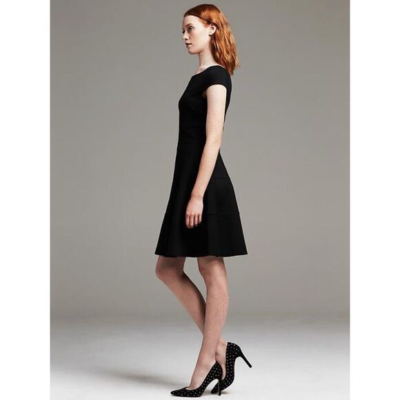 Banana Republic Seamed Ponte Fit & Flare Dress - Picture 2 of 10